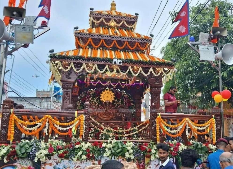 ५८औं राधाकृष्ण रथयात्रा भव्य सम्पन्न